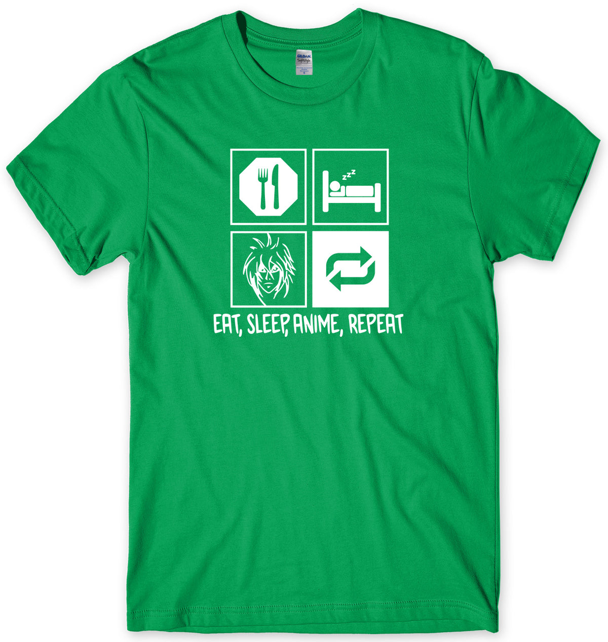 EAT  SLEEP ANIME  REPEAT MENS FUNNY UNISEX T-SHIRT