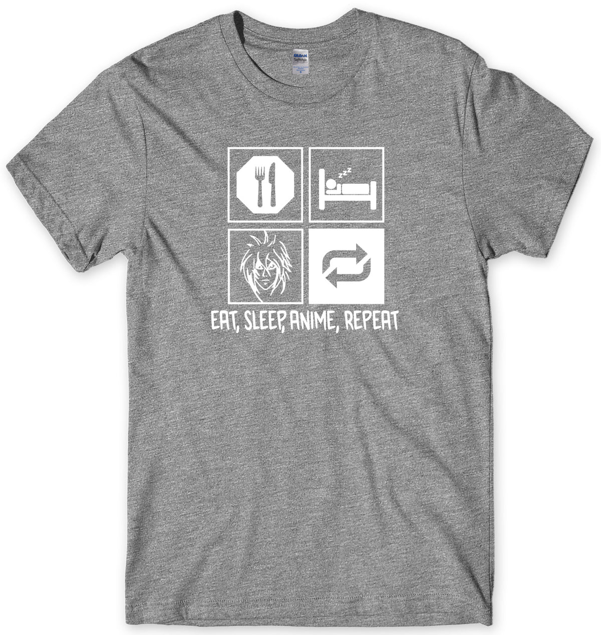 EAT  SLEEP ANIME  REPEAT MENS FUNNY UNISEX T-SHIRT