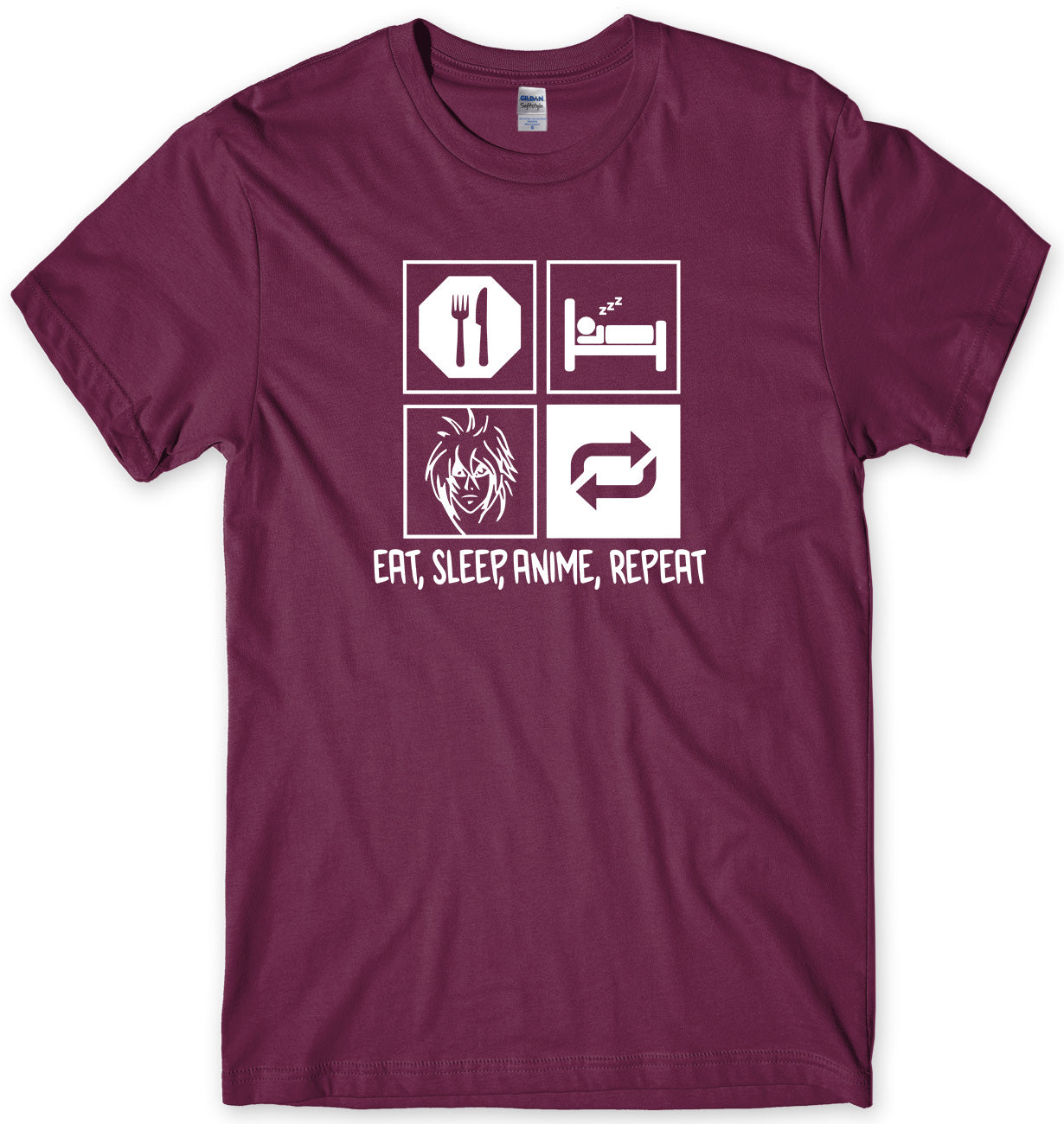 EAT  SLEEP ANIME  REPEAT MENS FUNNY UNISEX T-SHIRT