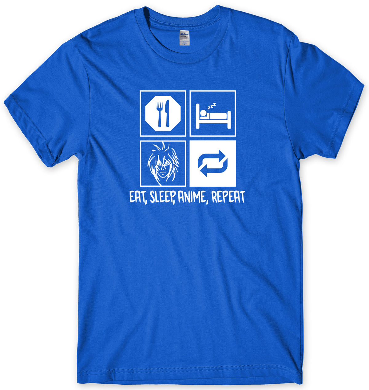 EAT  SLEEP ANIME  REPEAT MENS FUNNY UNISEX T-SHIRT