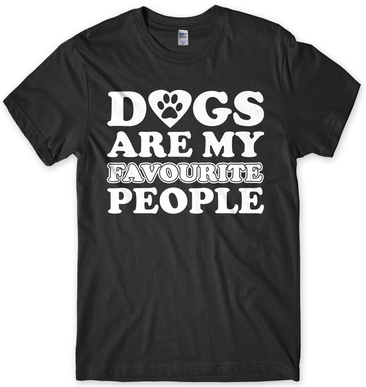 Dogs Are My Favourite People Mens Unisex T-Shirt