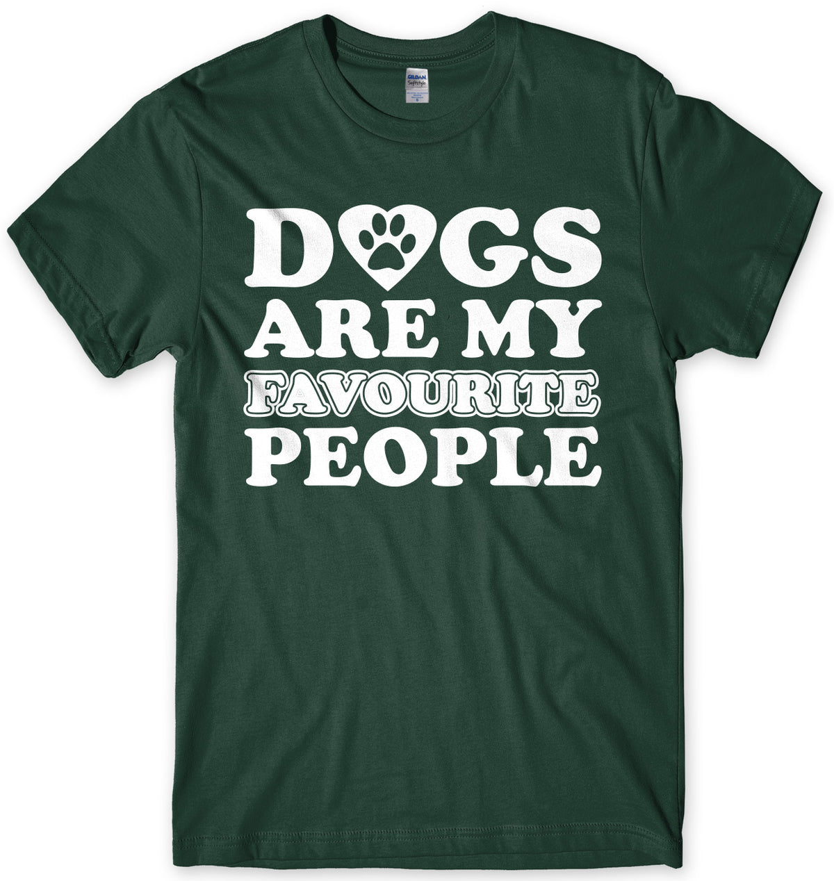 Dogs Are My Favourite People Mens Unisex T-Shirt