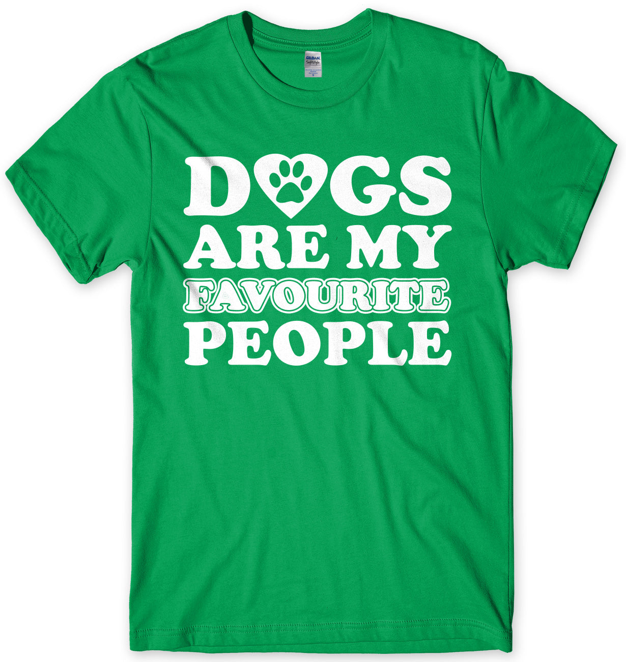 Dogs Are My Favourite People Mens Unisex T-Shirt
