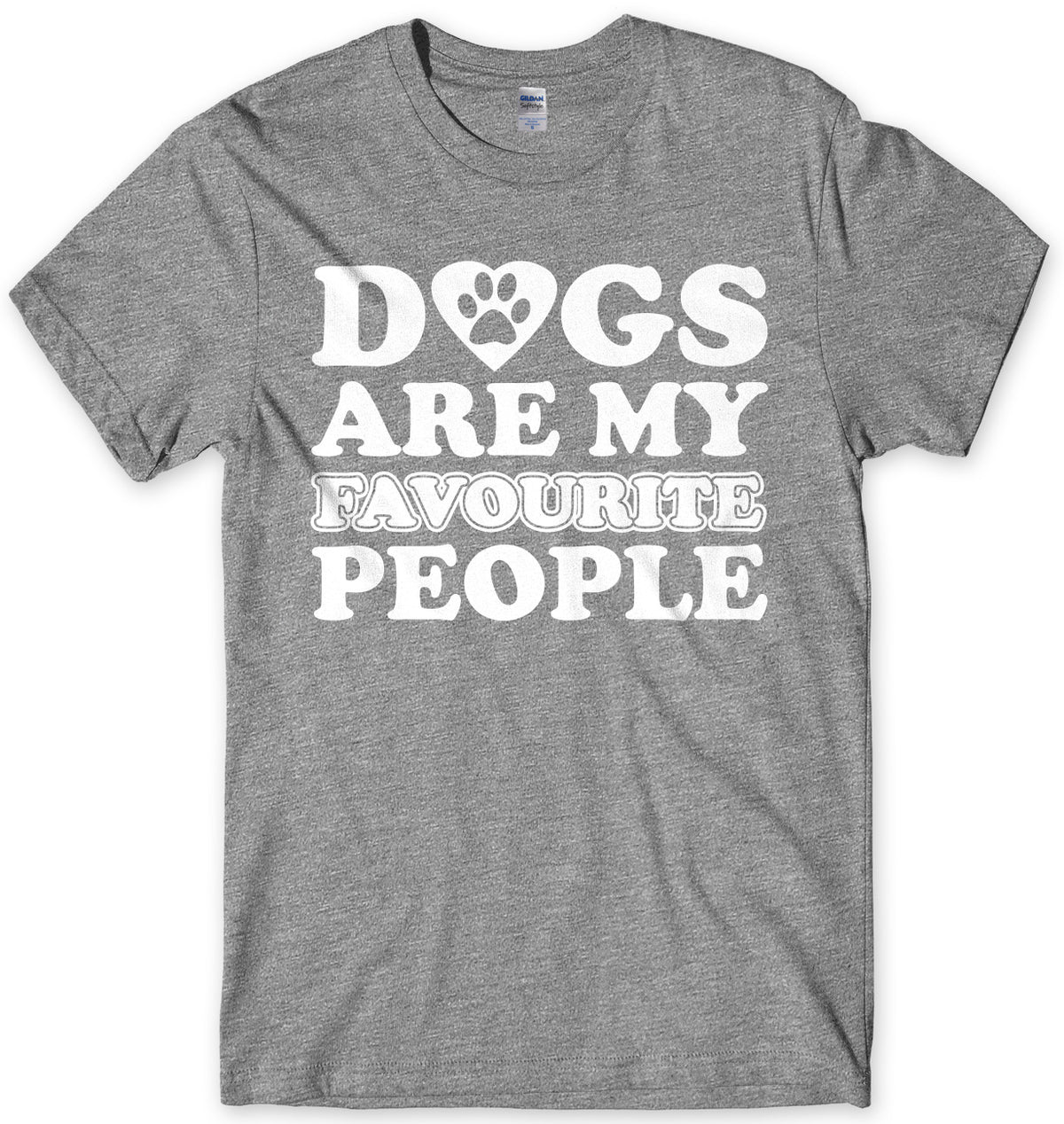 Dogs Are My Favourite People Mens Unisex T-Shirt