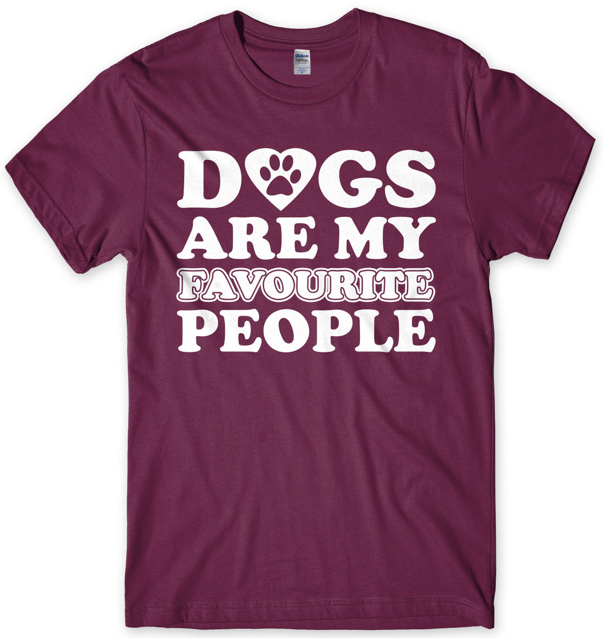 Dogs Are My Favourite People Mens Unisex T-Shirt