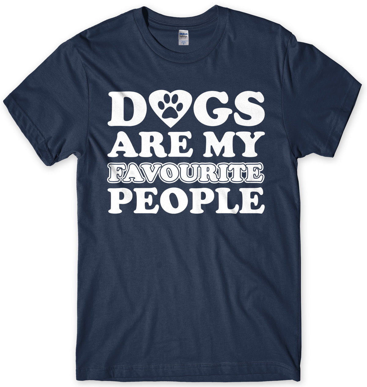 Dogs Are My Favourite People Mens Unisex T-Shirt