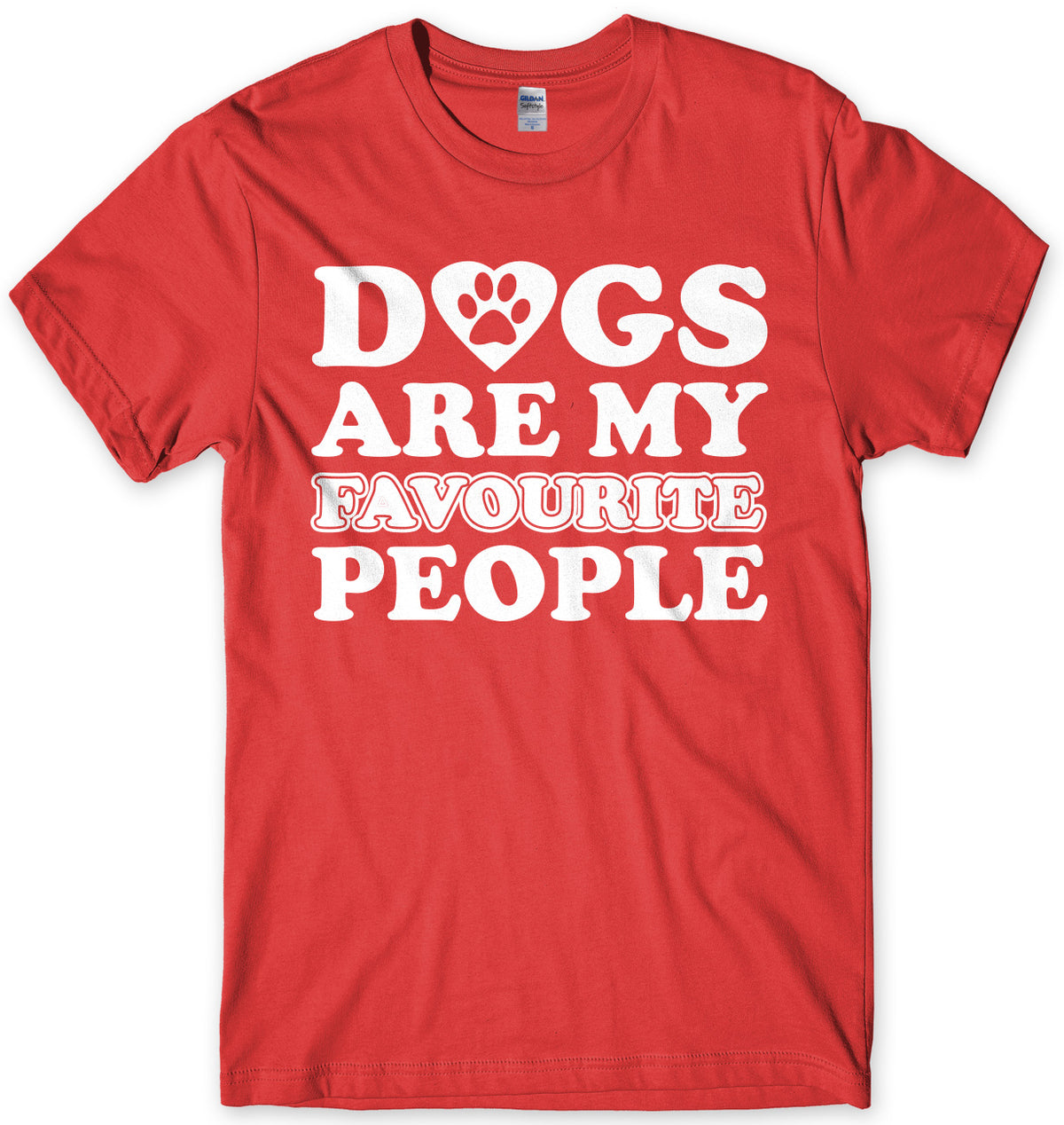 Dogs Are My Favourite People Mens Unisex T-Shirt