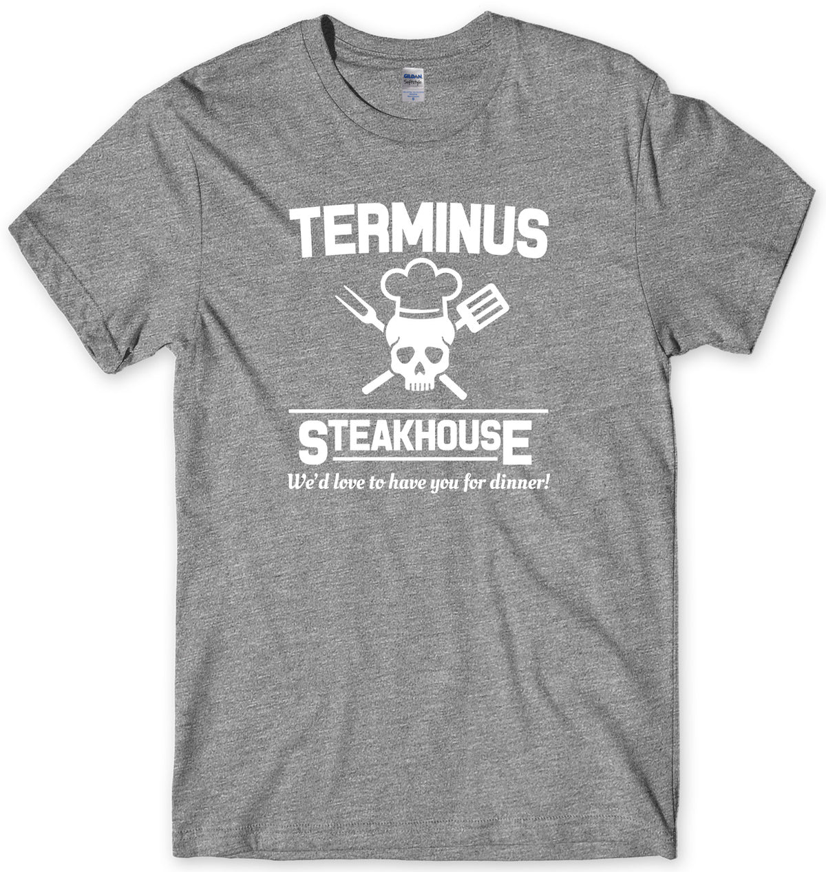 TERMINUS STEAKHOUSE MENS FUNNY UNISEX T-SHIRT