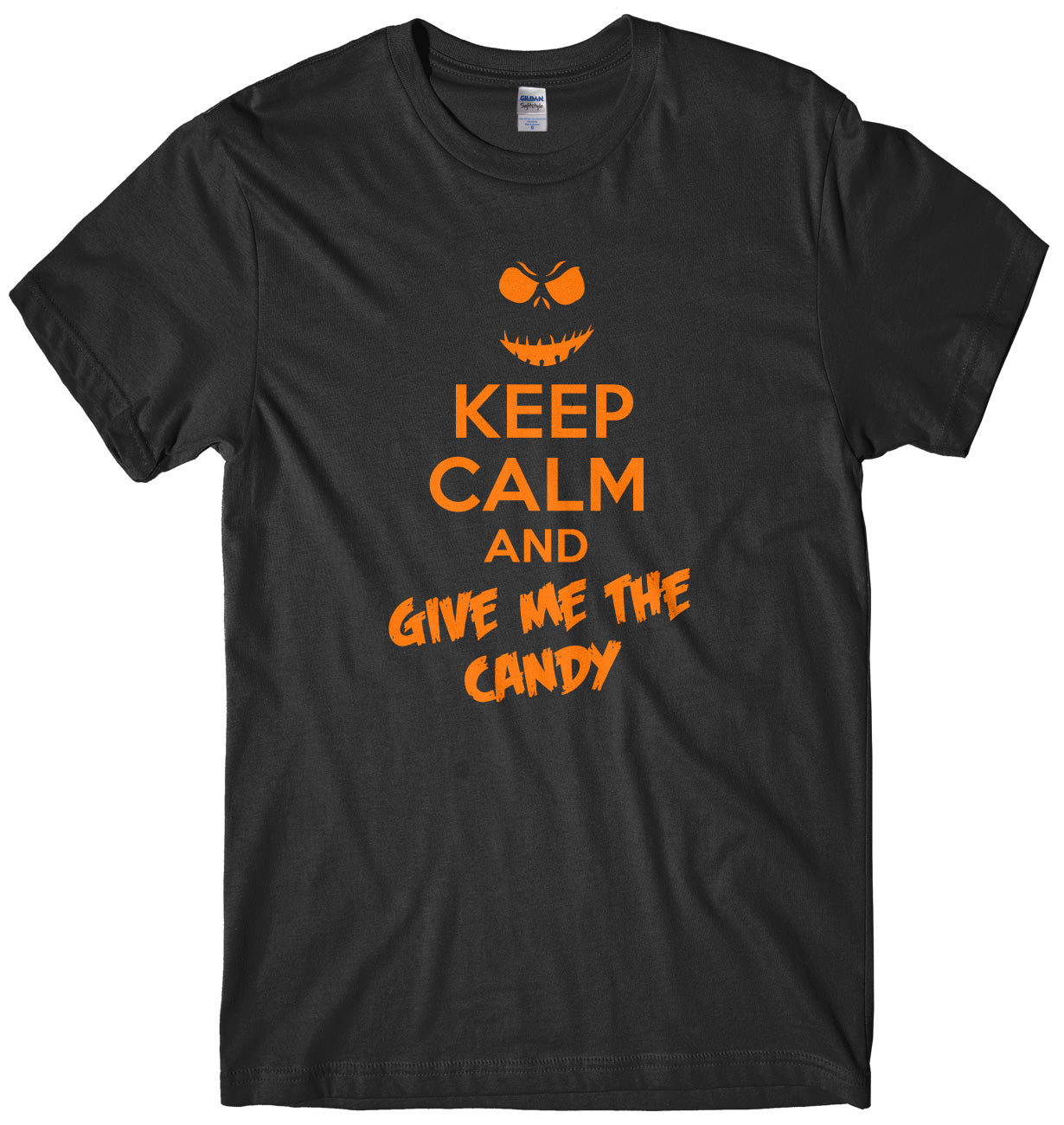 Keep Calm And Give Me The Candy Mens Unisex Halloween T-Shirt