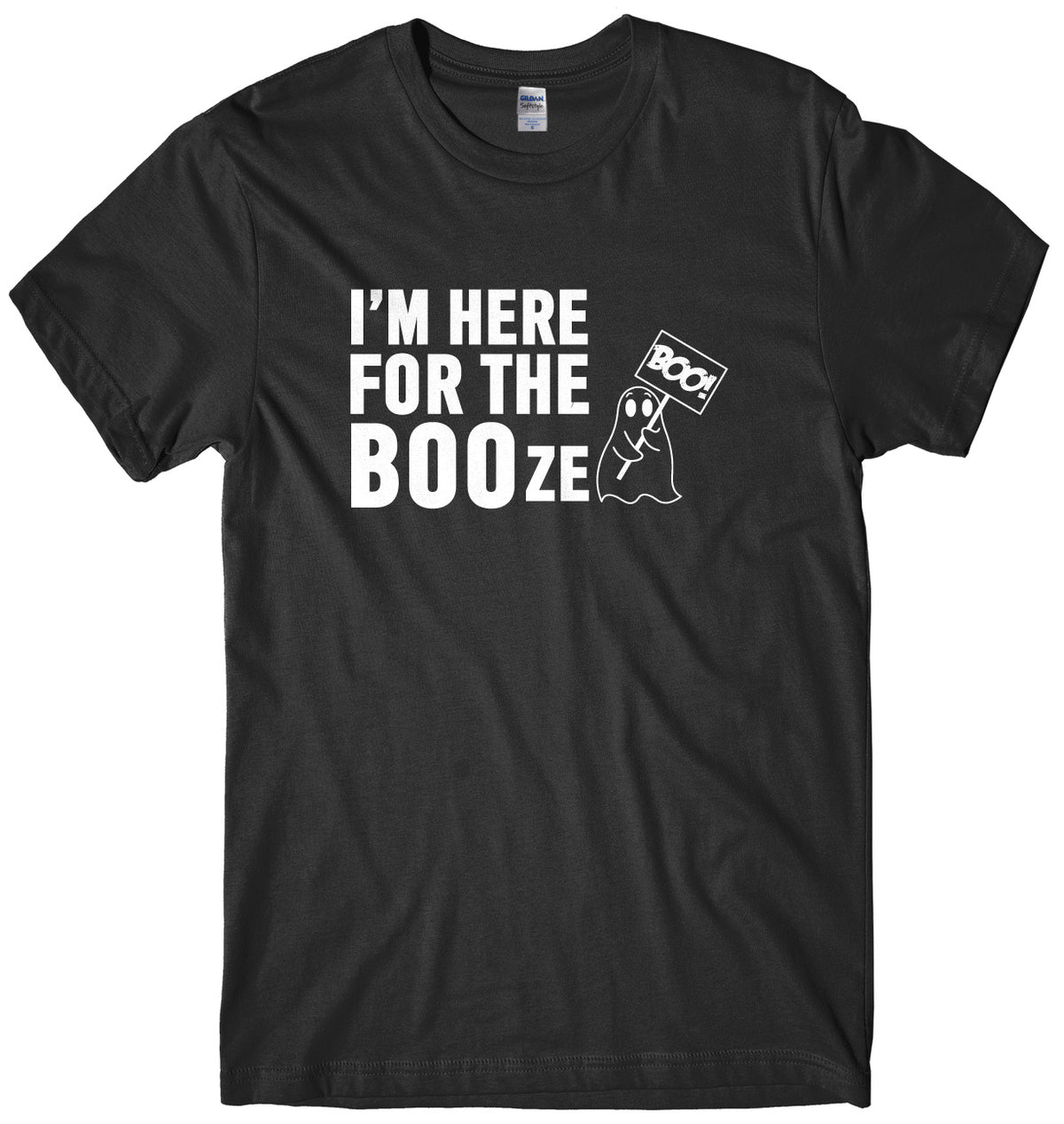 I&#39;m Here For The BOOze Mens Unisex Halloween T-Shirt