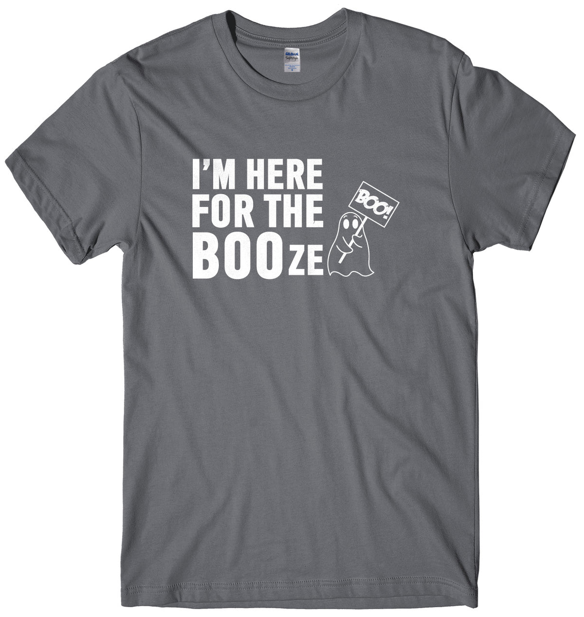 I&#39;m Here For The BOOze Mens Unisex Halloween T-Shirt
