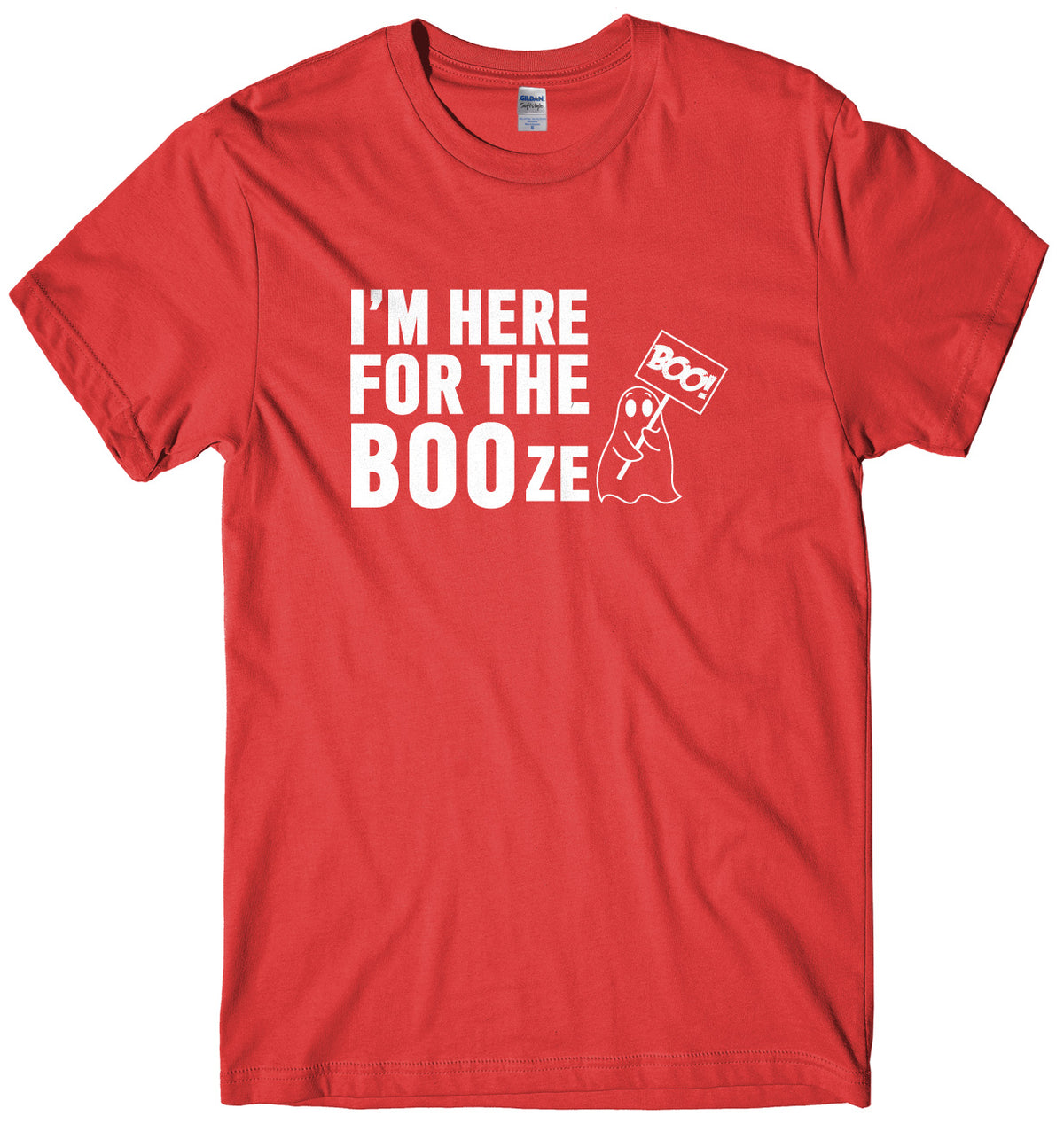 I&#39;m Here For The BOOze Mens Unisex Halloween T-Shirt