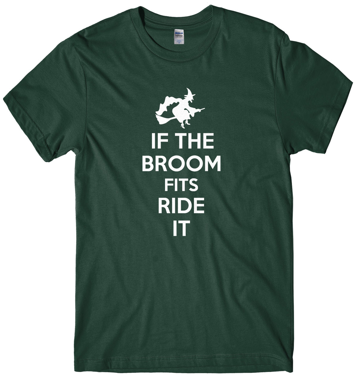 If The Broom Fits Ride It Mens Unisex Halloween T-Shirt