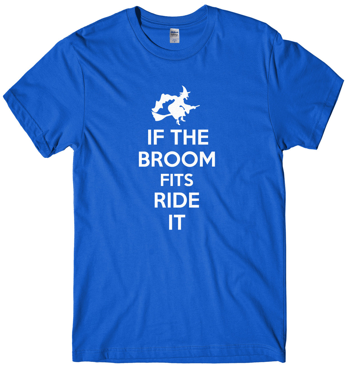 If The Broom Fits Ride It Mens Unisex Halloween T-Shirt