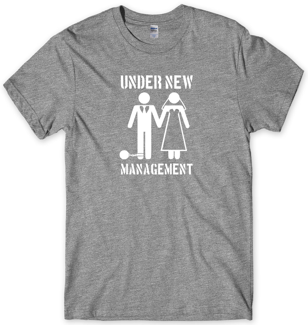UNDER NEW MANAGEMENT MENS FUNNY UNISEX T-SHIRT