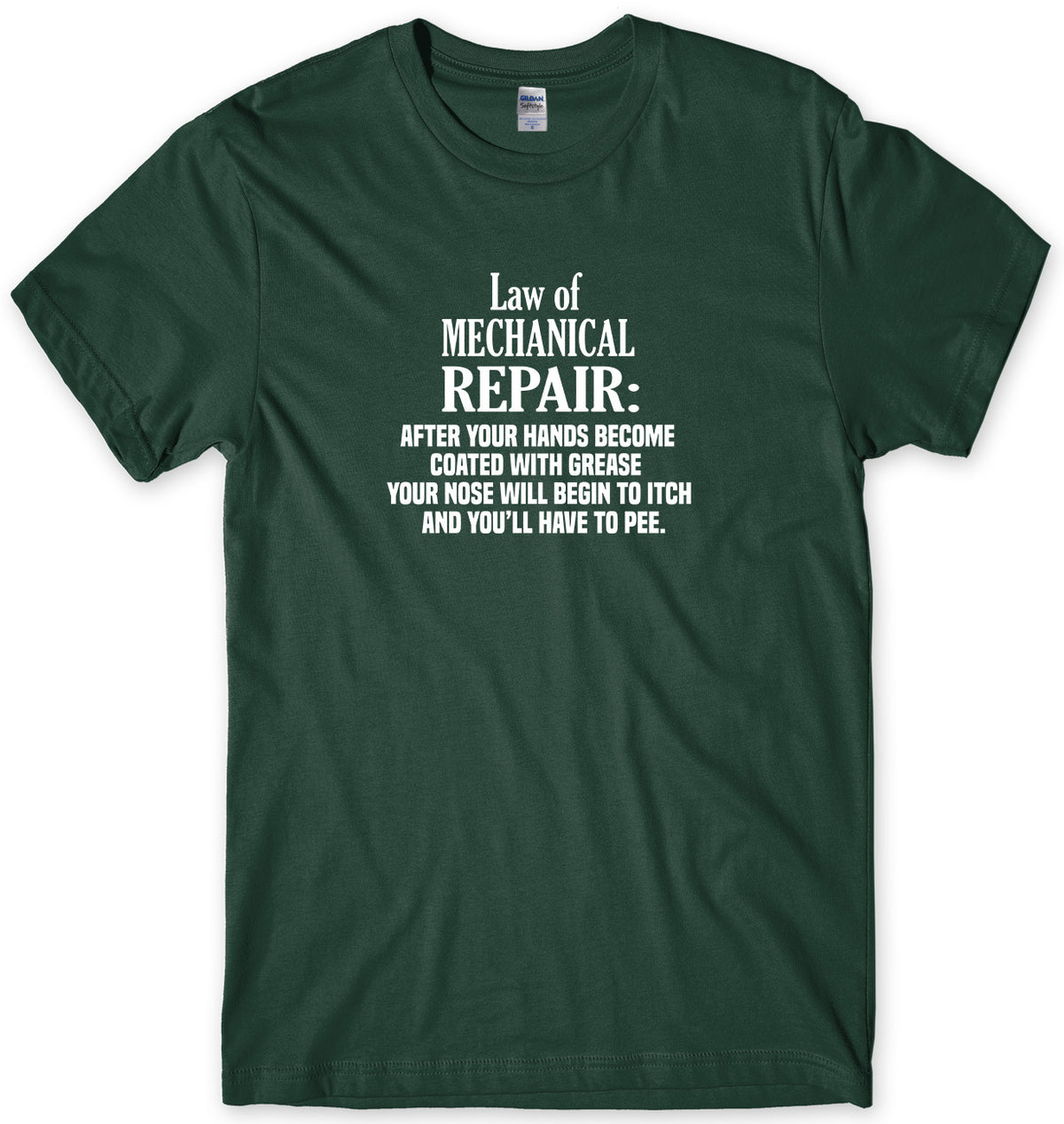 LAW OF MECHANICAL REPAIR MENS FUNNY UNISEX T-SHIRT