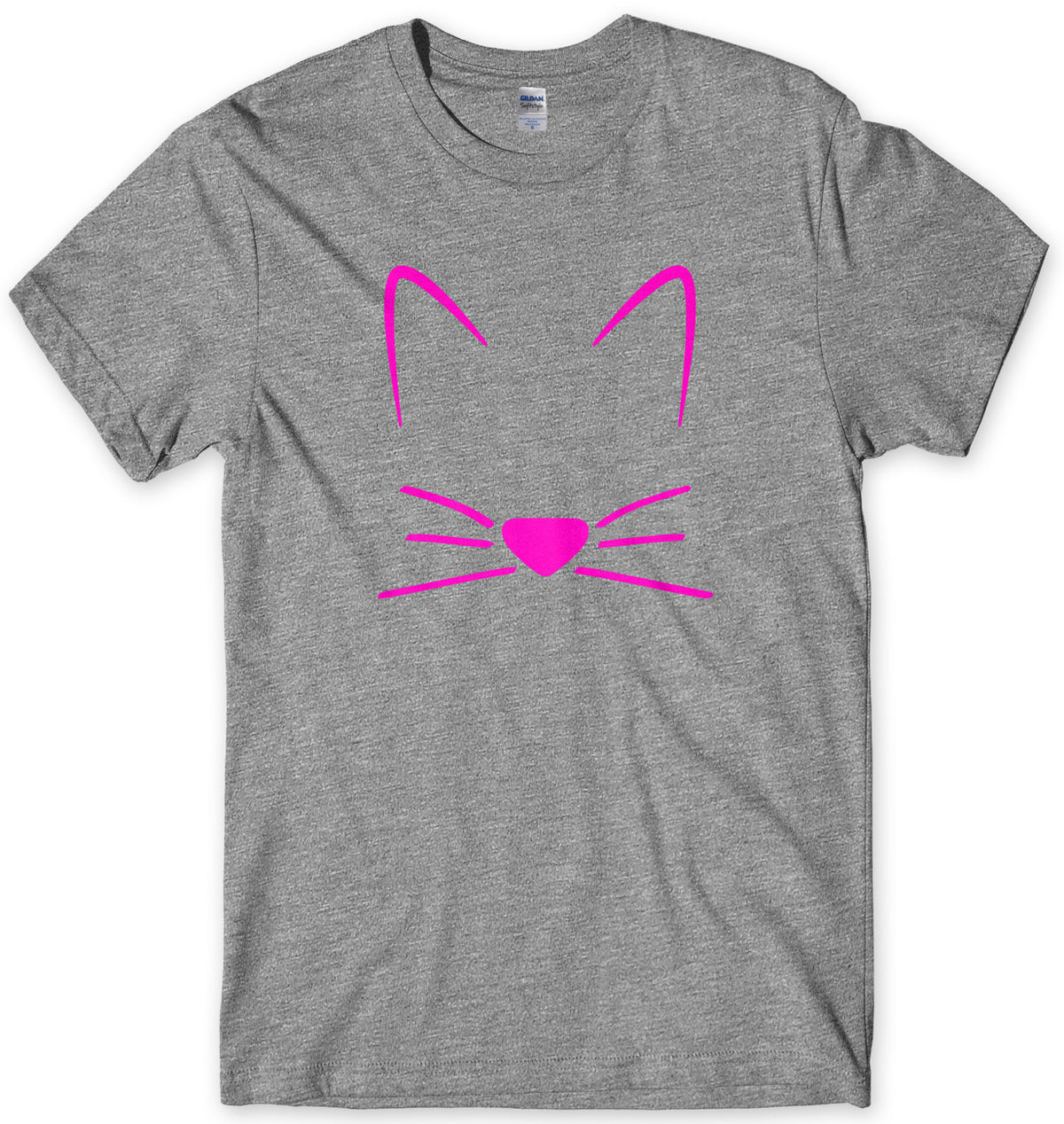 Meow Cat Kitten Breast Print Mens Unisex T-Shirt