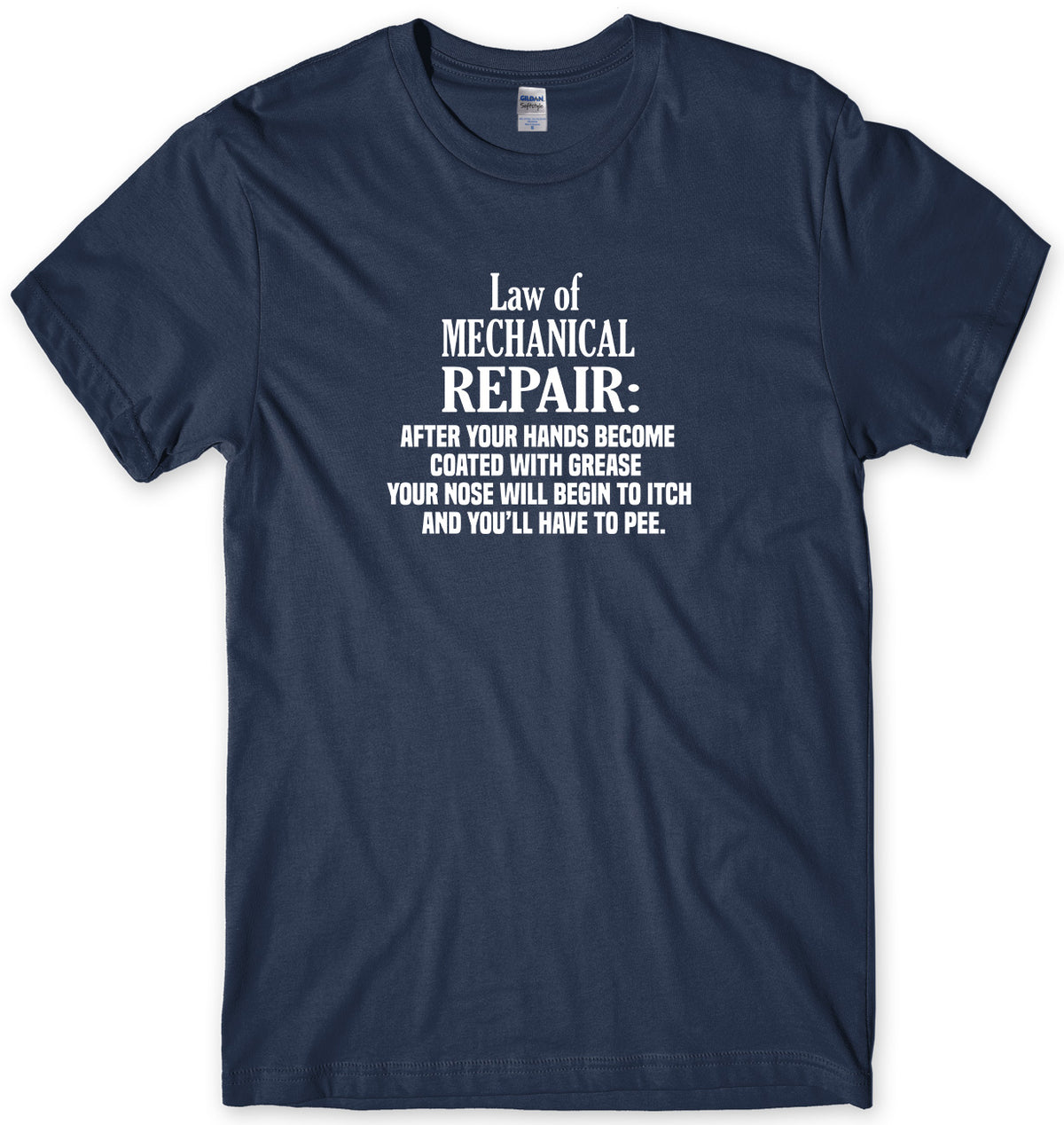 LAW OF MECHANICAL REPAIR MENS FUNNY UNISEX T-SHIRT