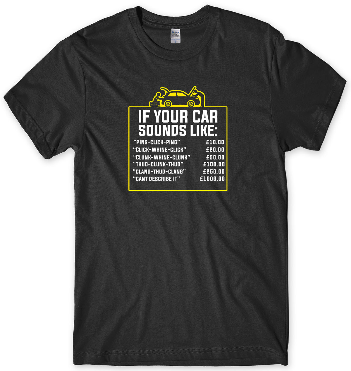 IF YOUR CAR SOUNDS LIKE: MECHANICS MENS FUNNY UNISEX T-SHIRT