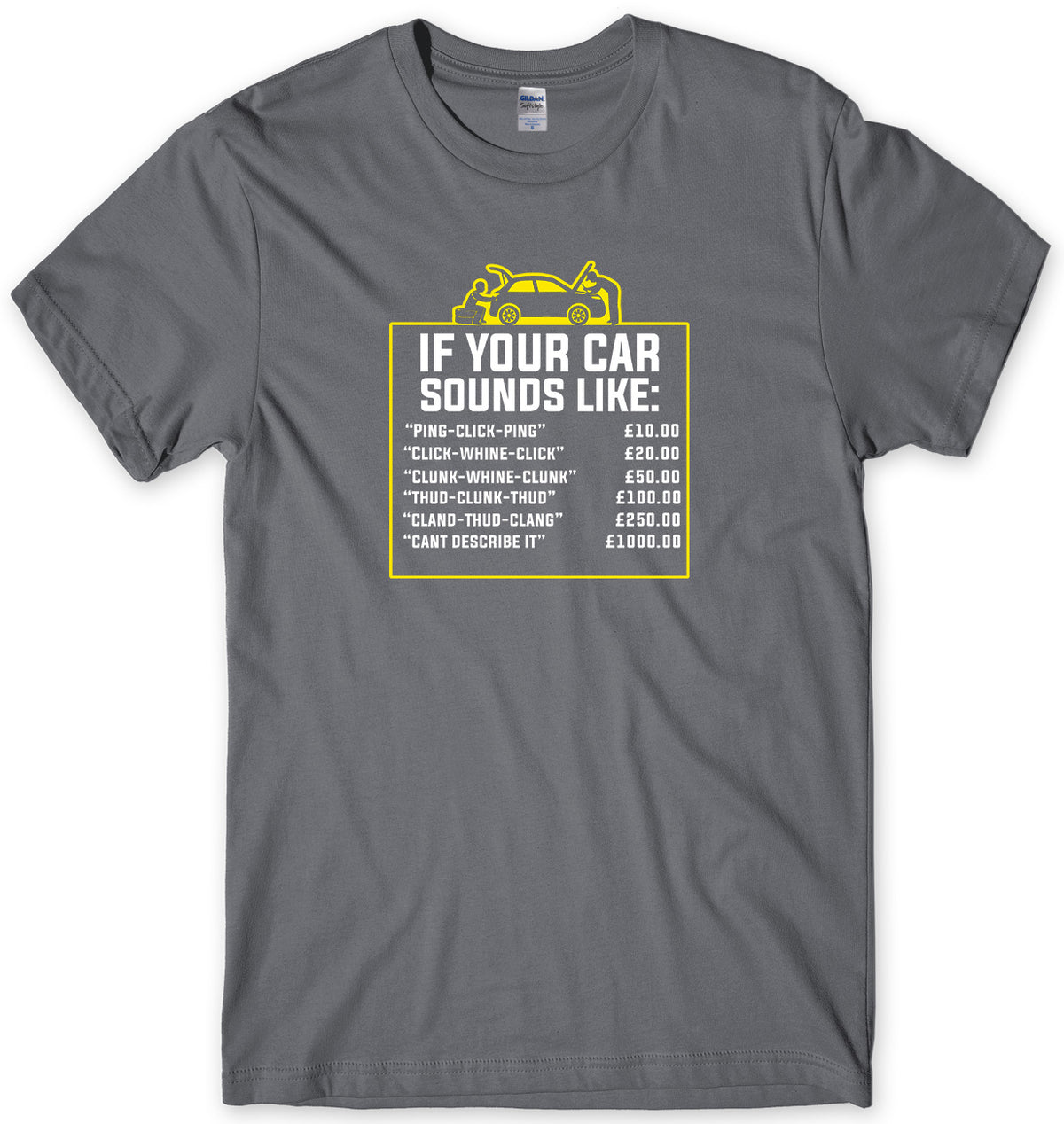 IF YOUR CAR SOUNDS LIKE: MECHANICS MENS FUNNY UNISEX T-SHIRT