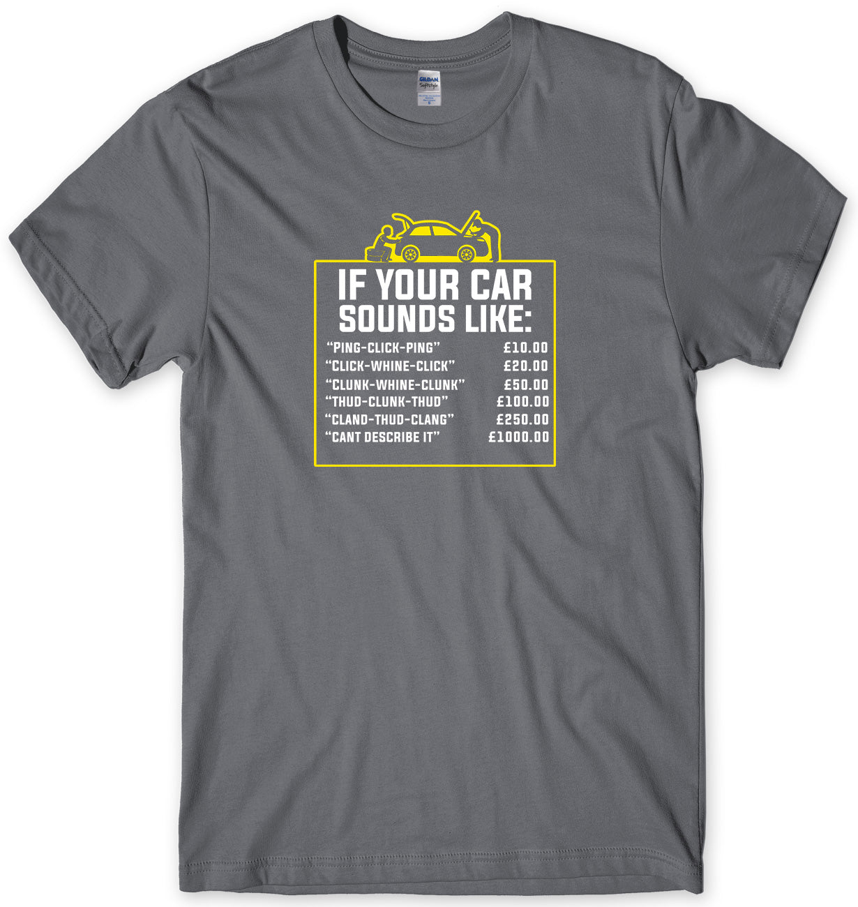 IF YOUR CAR SOUNDS LIKE: MECHANICS MENS FUNNY UNISEX T-SHIRT