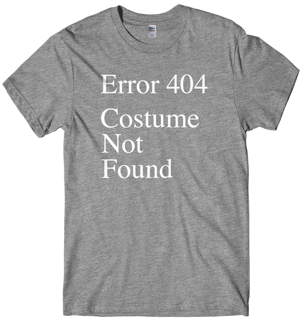 Error 404 Costume Not Found Mens Unisex Halloween T-Shirt