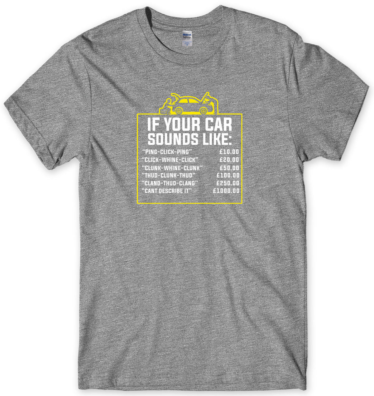 IF YOUR CAR SOUNDS LIKE: MECHANICS MENS FUNNY UNISEX T-SHIRT