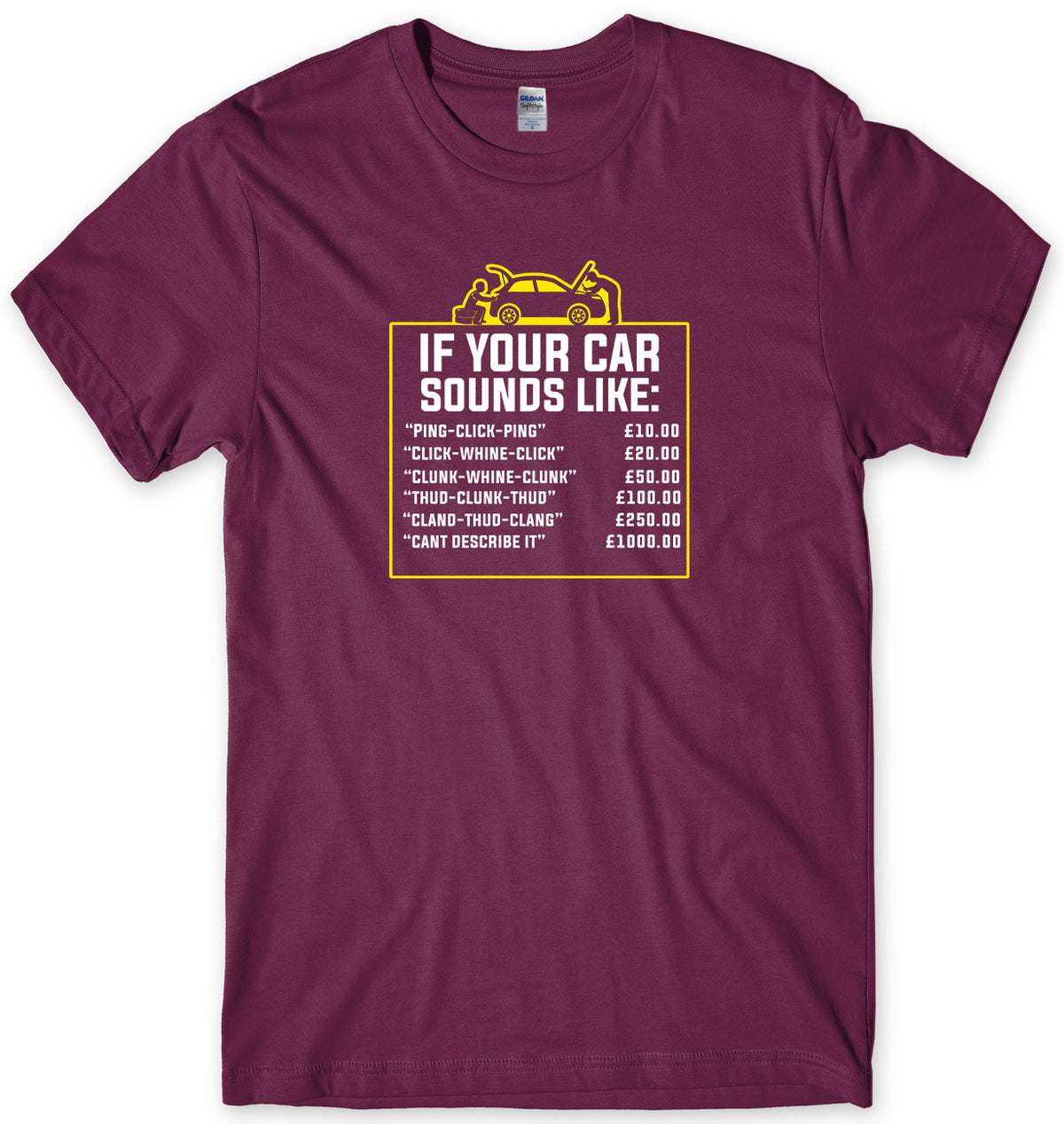 IF YOUR CAR SOUNDS LIKE: MECHANICS MENS FUNNY UNISEX T-SHIRT