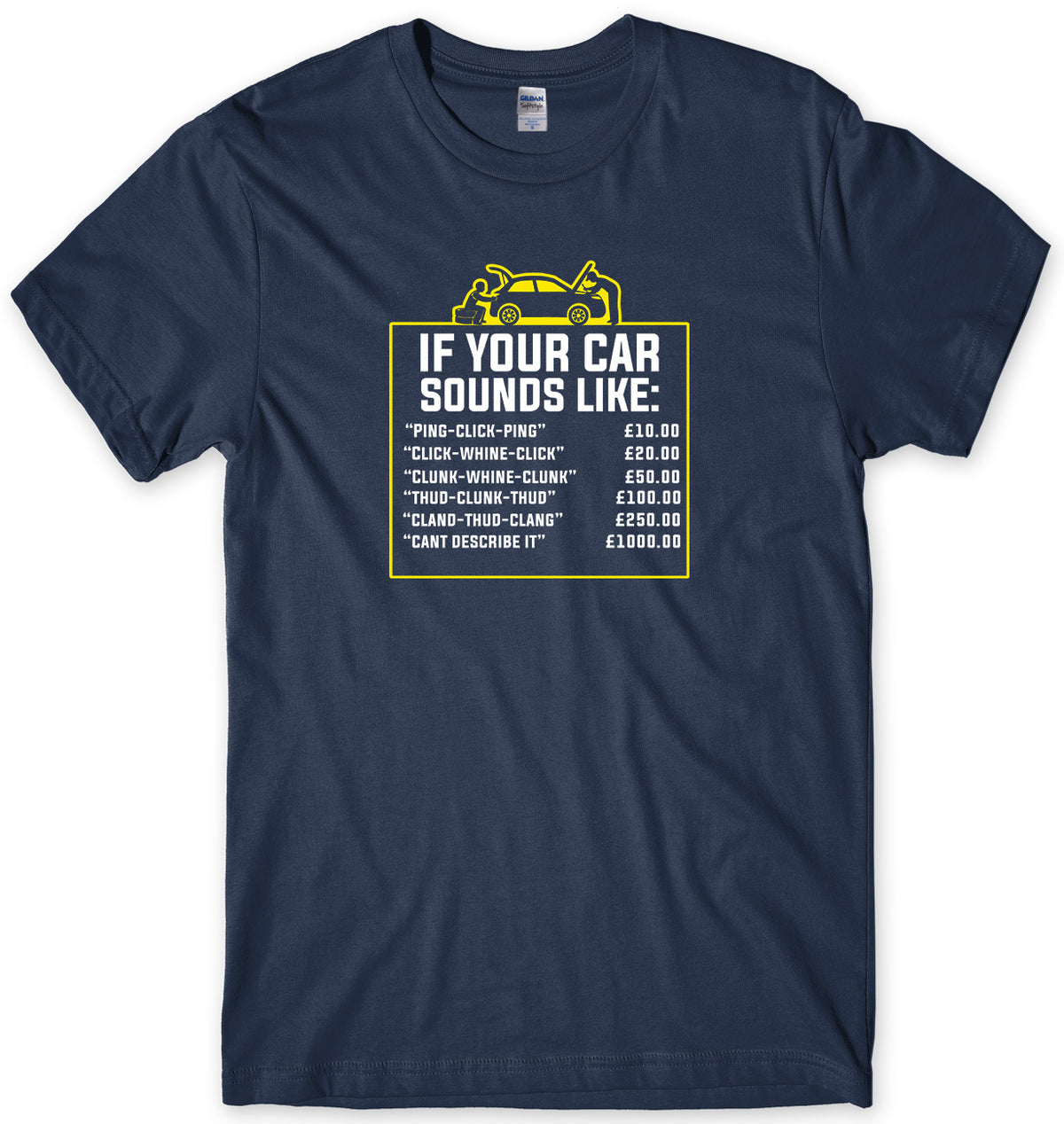 IF YOUR CAR SOUNDS LIKE: MECHANICS MENS FUNNY UNISEX T-SHIRT