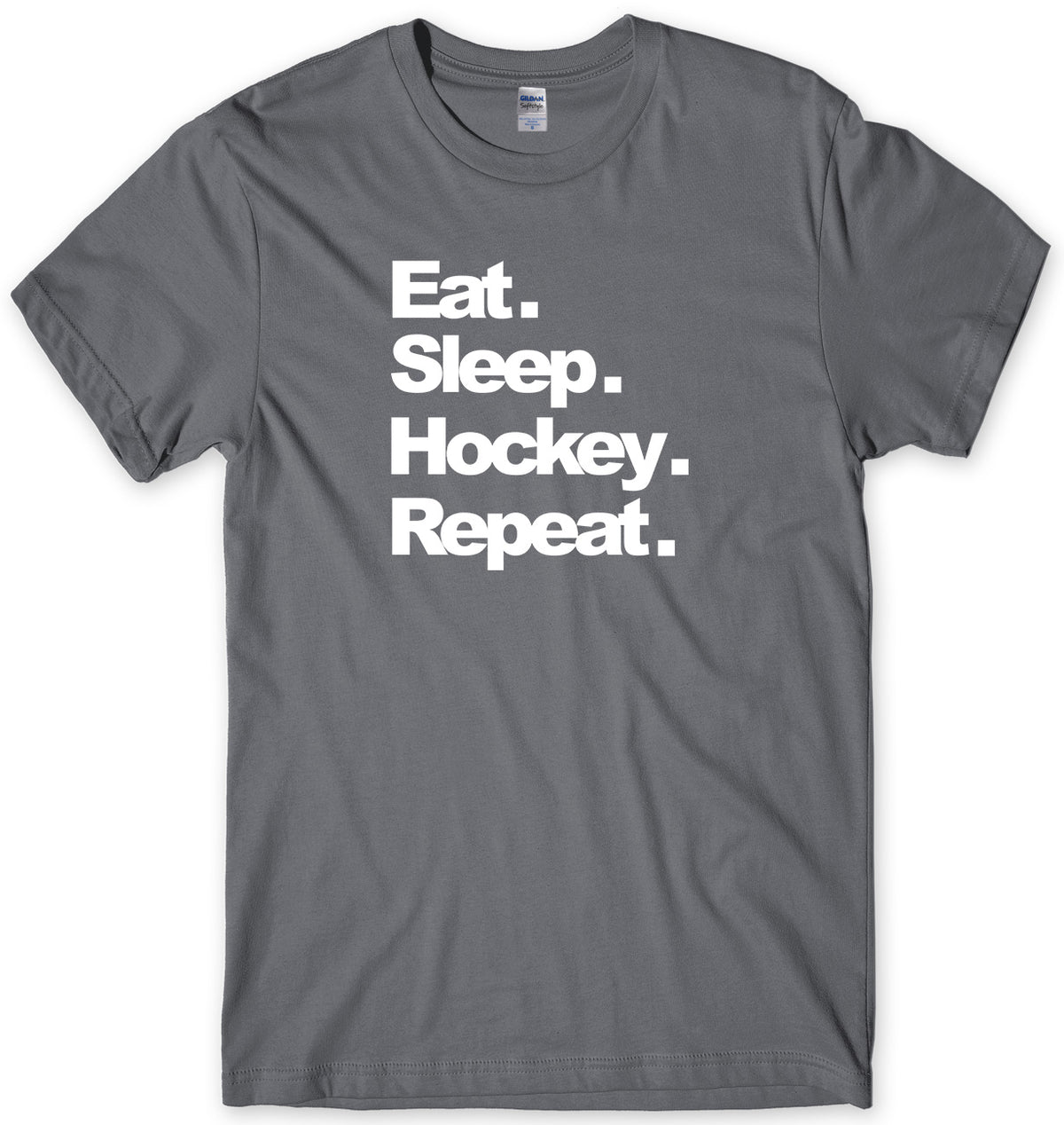 EAT. SLEEP. HOCKEY. REPEAT. MENS FUNNY UNISEX T-SHIRT