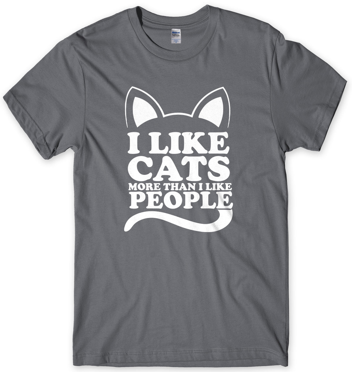 I Like Cats More Than I Like People Mens Unisex T-Shirt