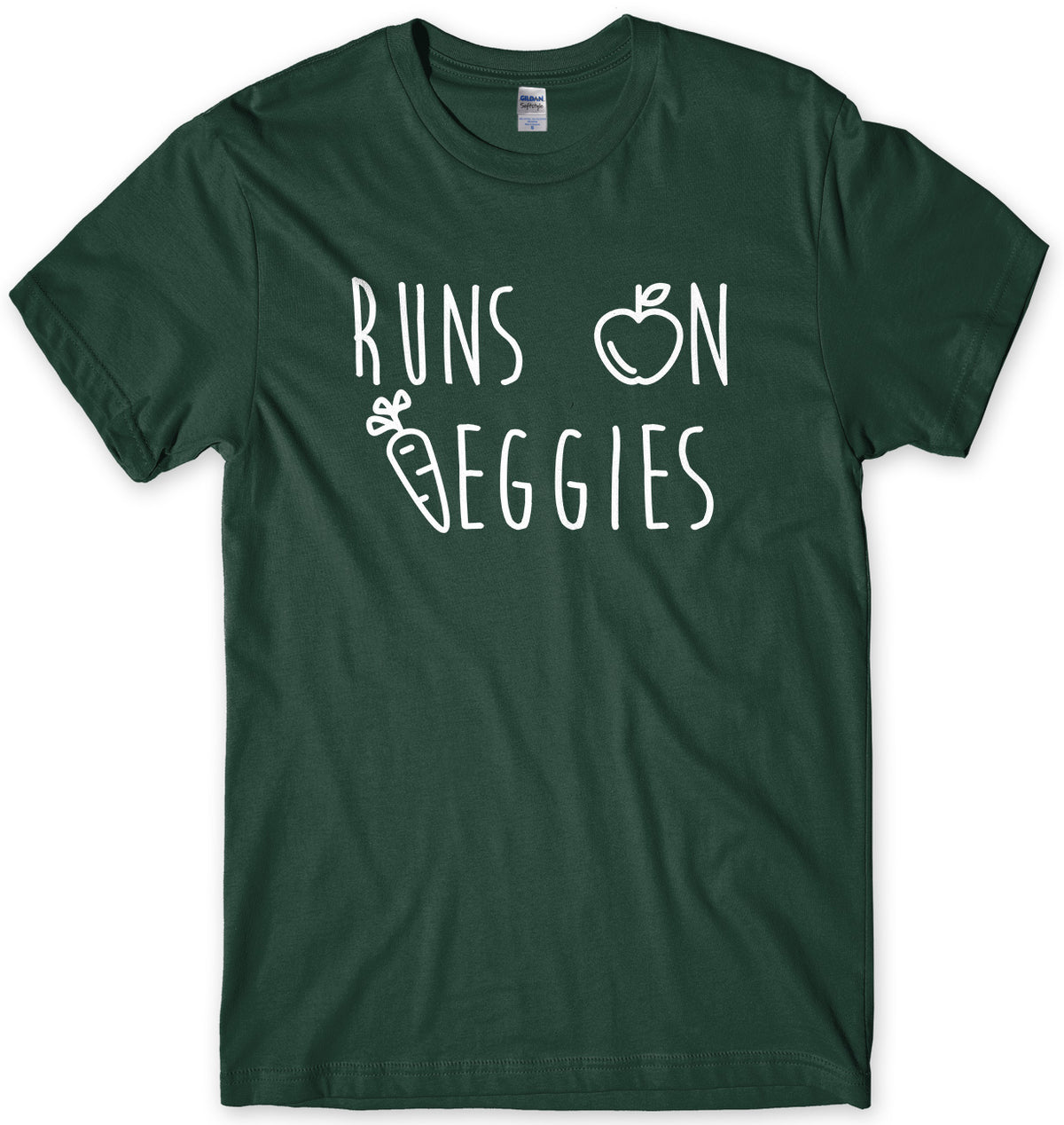 Runs On Veggies Mens Unisex T-Shirt