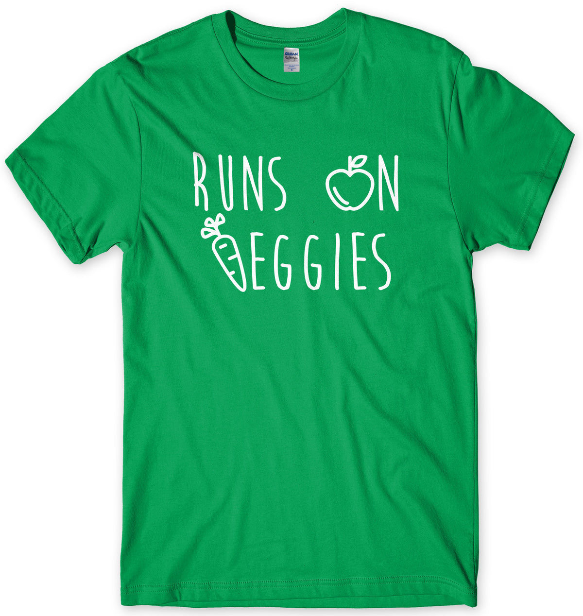 Runs On Veggies Mens Unisex T-Shirt