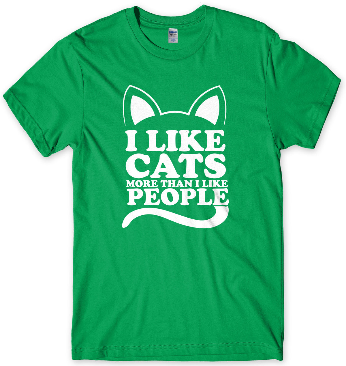 I Like Cats More Than I Like People Mens Unisex T-Shirt