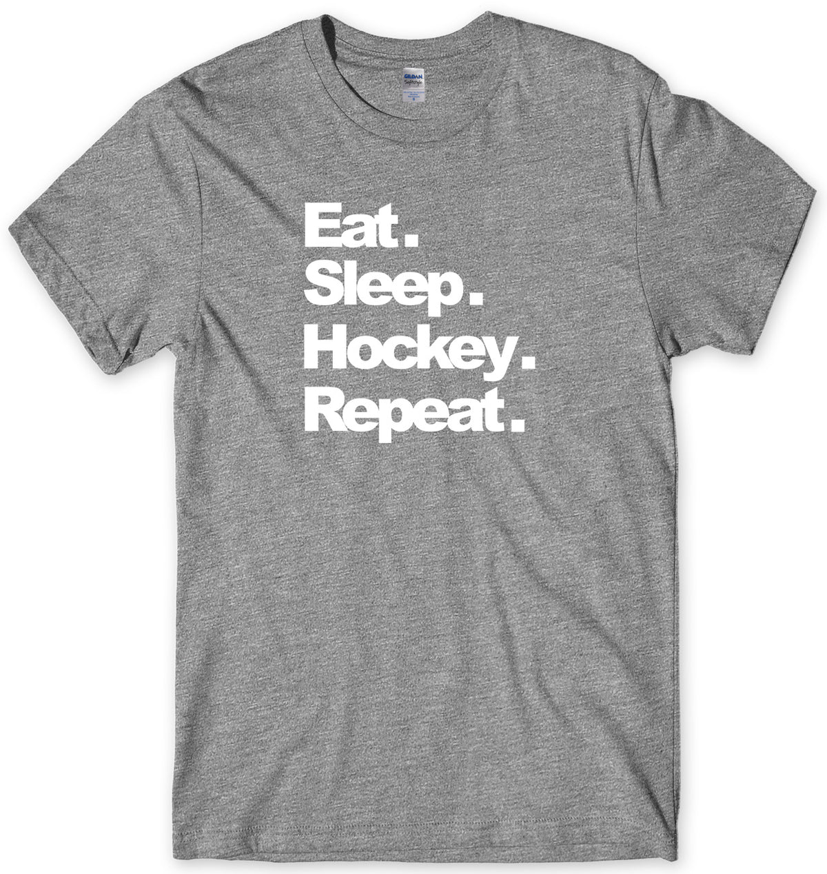 EAT. SLEEP. HOCKEY. REPEAT. MENS FUNNY UNISEX T-SHIRT
