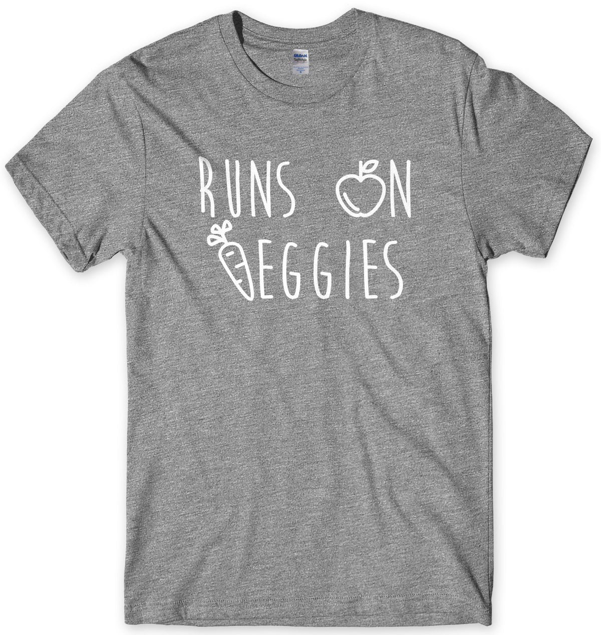 Runs On Veggies Mens Unisex T-Shirt