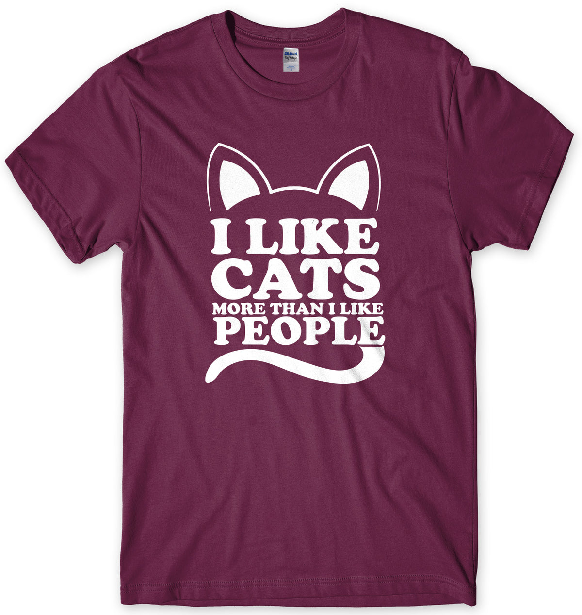 I Like Cats More Than I Like People Mens Unisex T-Shirt