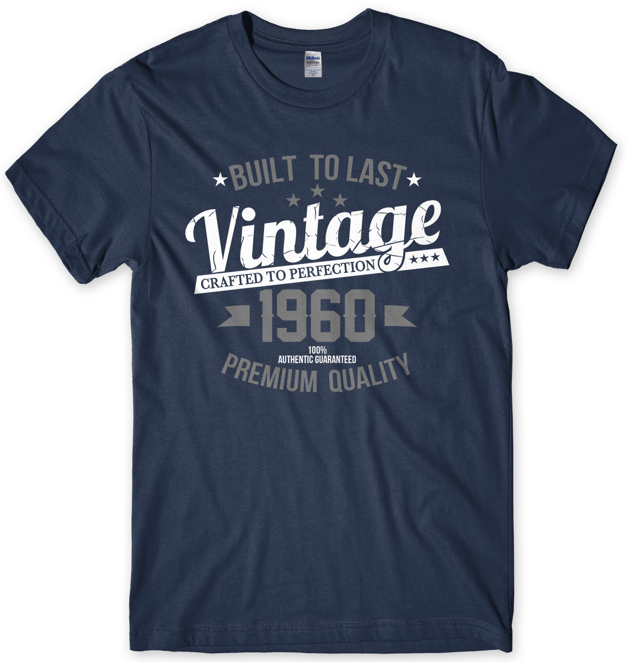 Built To Last Vintage Personalised With Any Date Mens Birthday T-Shirt