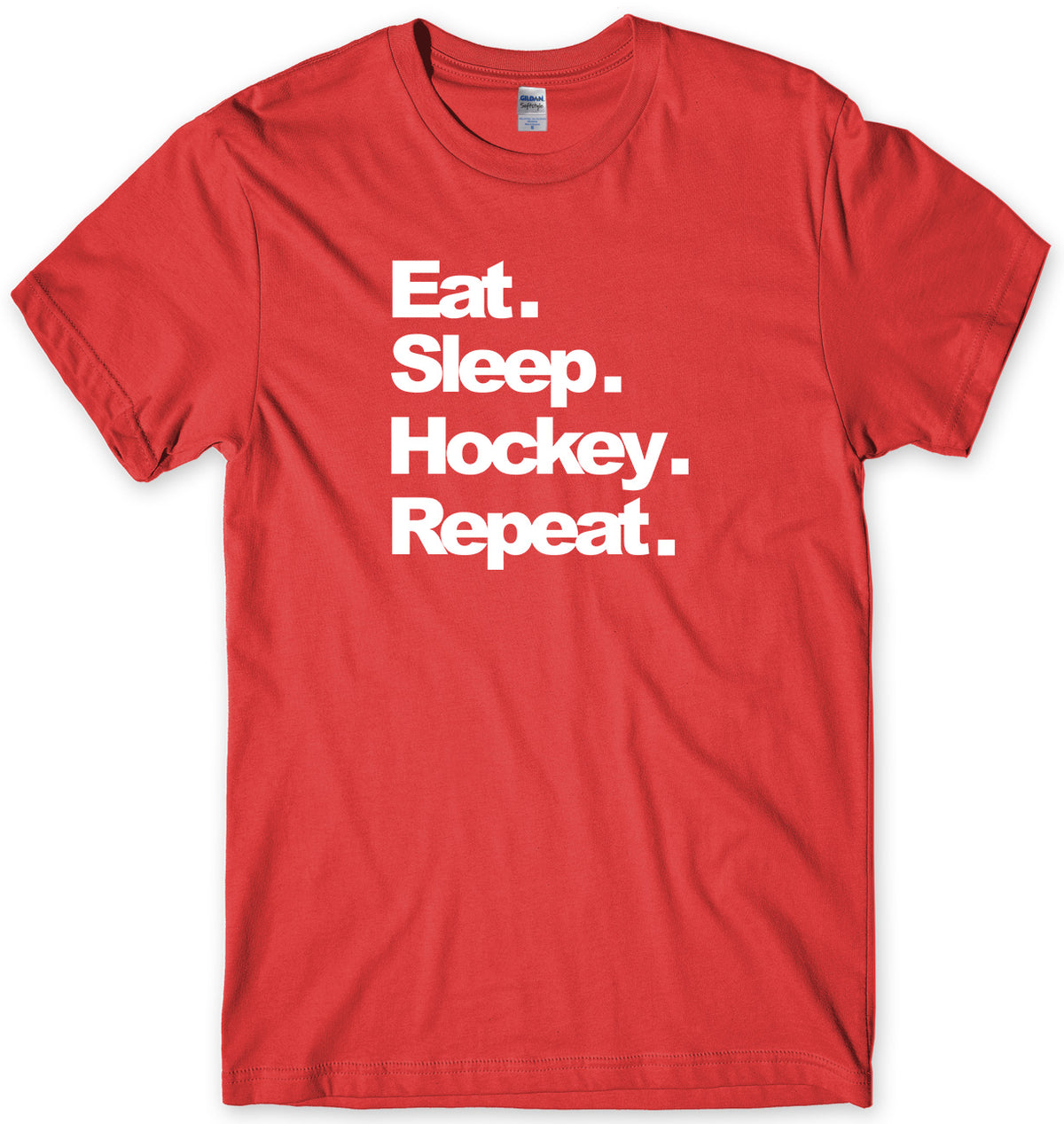 EAT. SLEEP. HOCKEY. REPEAT. MENS FUNNY UNISEX T-SHIRT