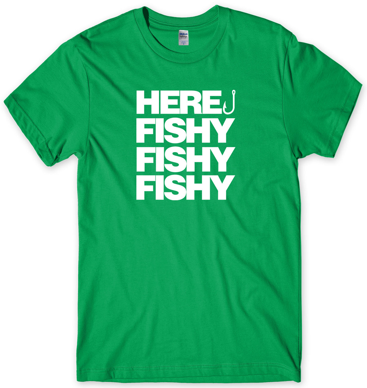 HERE FISHY FISHY FISHY MENS FUNNY UNISEX T-SHIRT