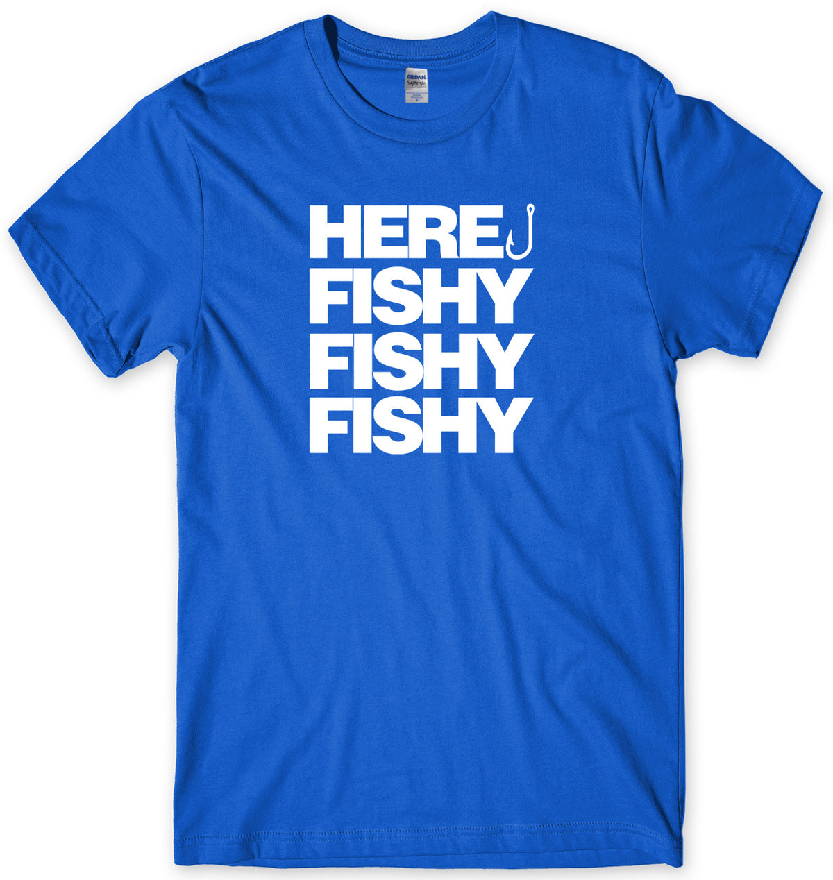 HERE FISHY FISHY FISHY MENS FUNNY UNISEX T-SHIRT