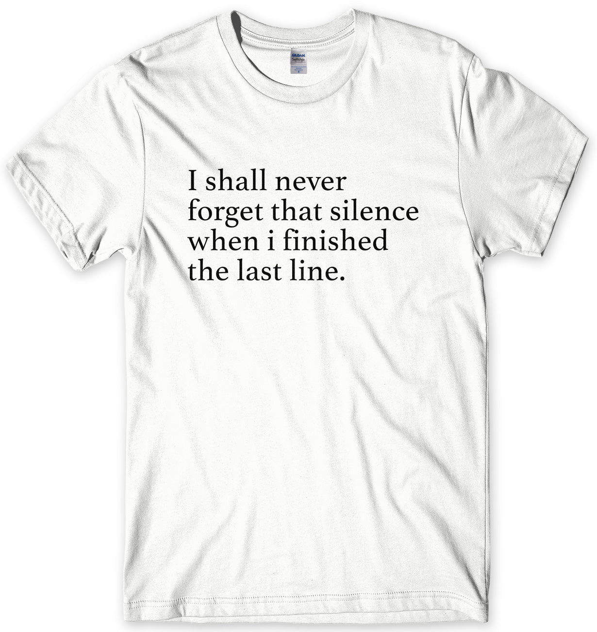 I SHALL NEVER FORGET THAT SILENCE - AS WORN BY NOEL GALLAGHER MENS UNISEX T-SHIRT