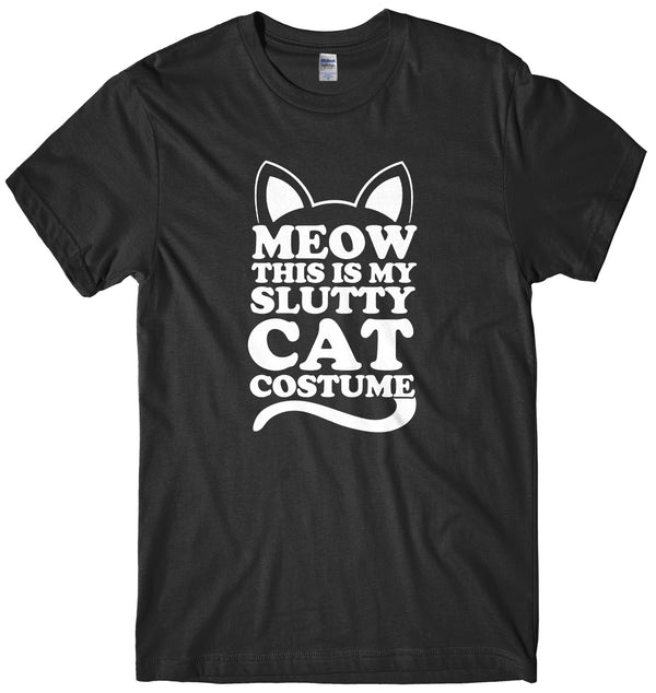 Mens black cat top costume