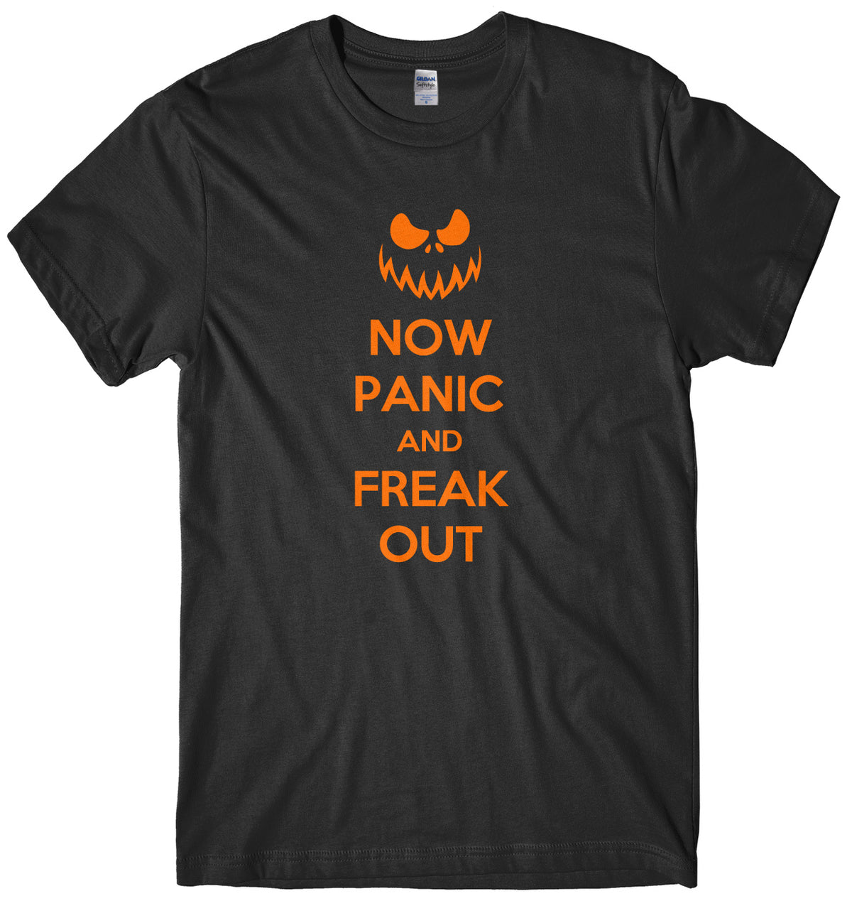 Now Panic And Freak Out Mens Unisex Halloween T-Shirt