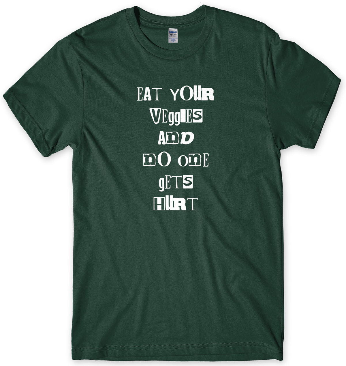 Eat Your Veggies And No One Gets Hurt Mens Unisex Style T-Shirt