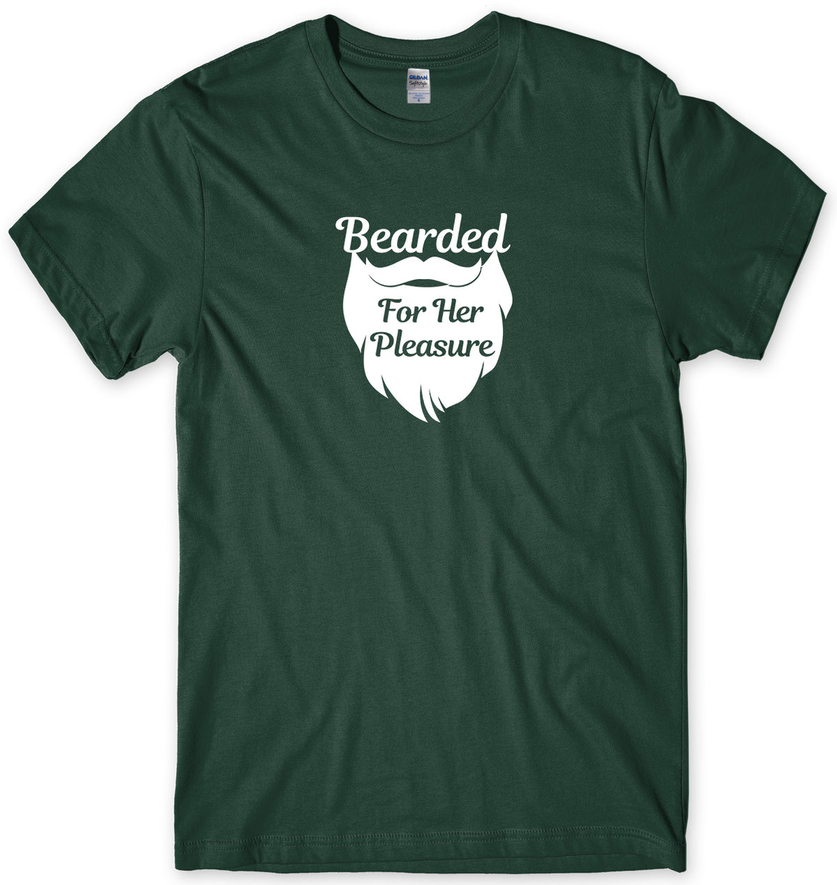 BEARD &amp; MOUSTACHE BEARDED FOR HER PLEASURE MENS FUNNY UNISEX T-SHIRT
