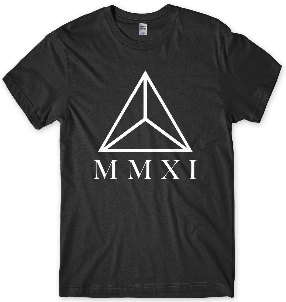 MMXI Roman Numerals Triangle Mens Unisex T-Shirt