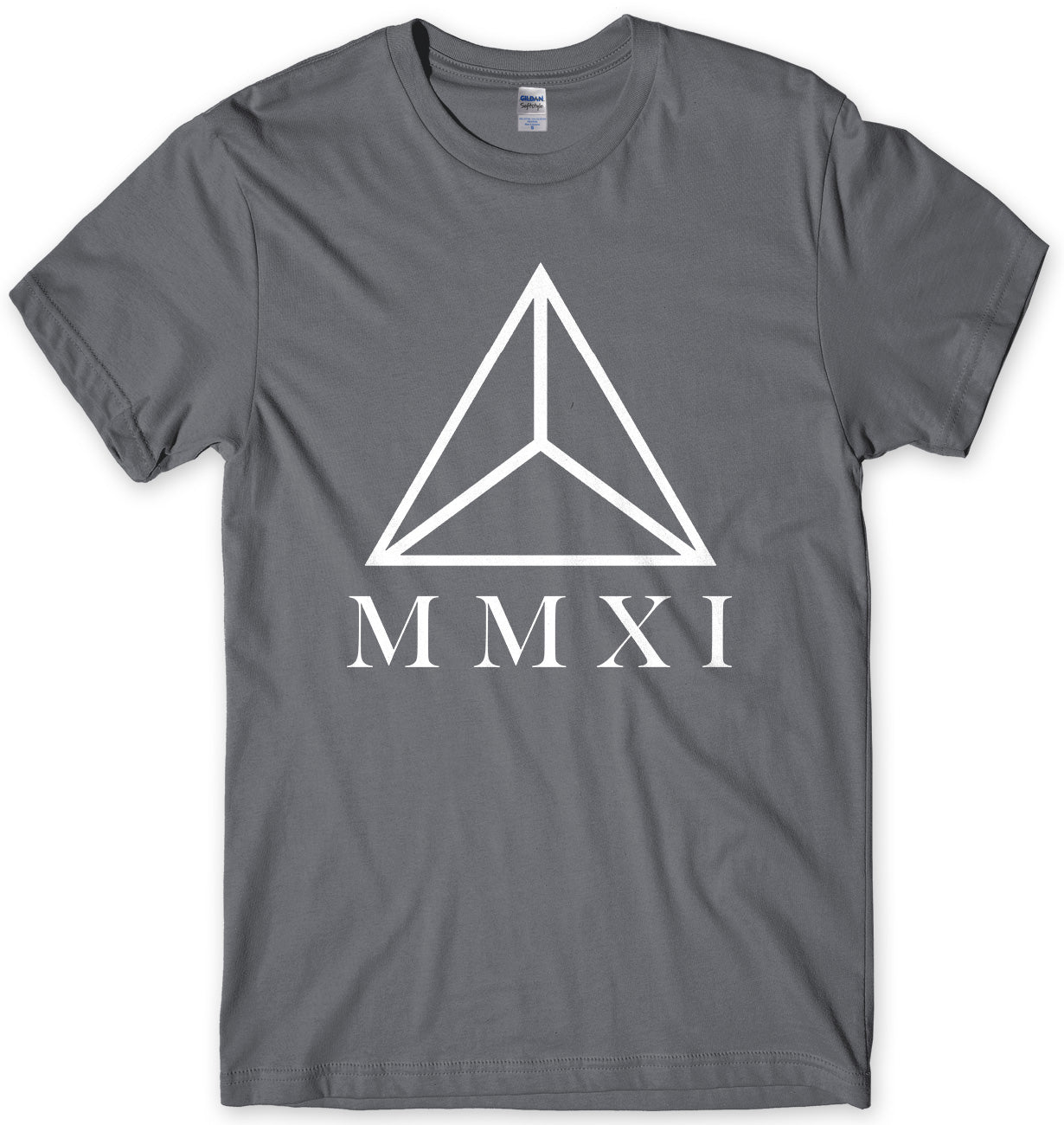 MMXI Roman Numerals Triangle Mens Unisex T-Shirt