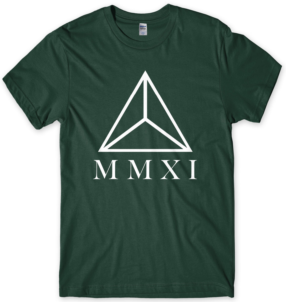 MMXI Roman Numerals Triangle Mens Unisex T-Shirt