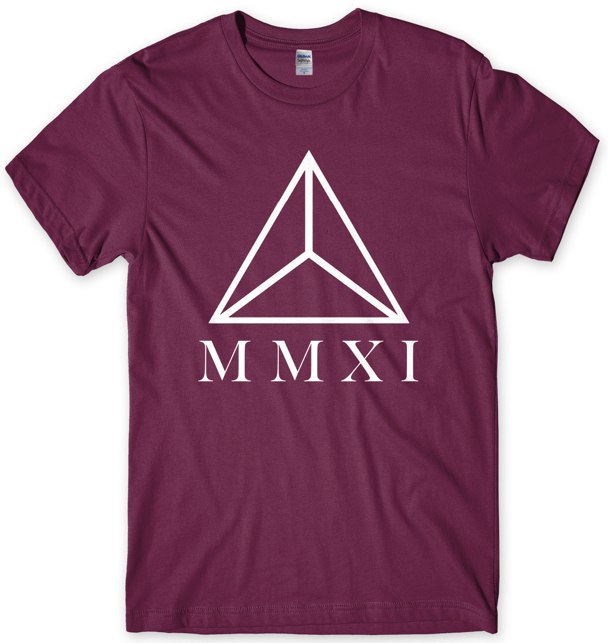 MMXI Roman Numerals Triangle Mens Unisex T-Shirt